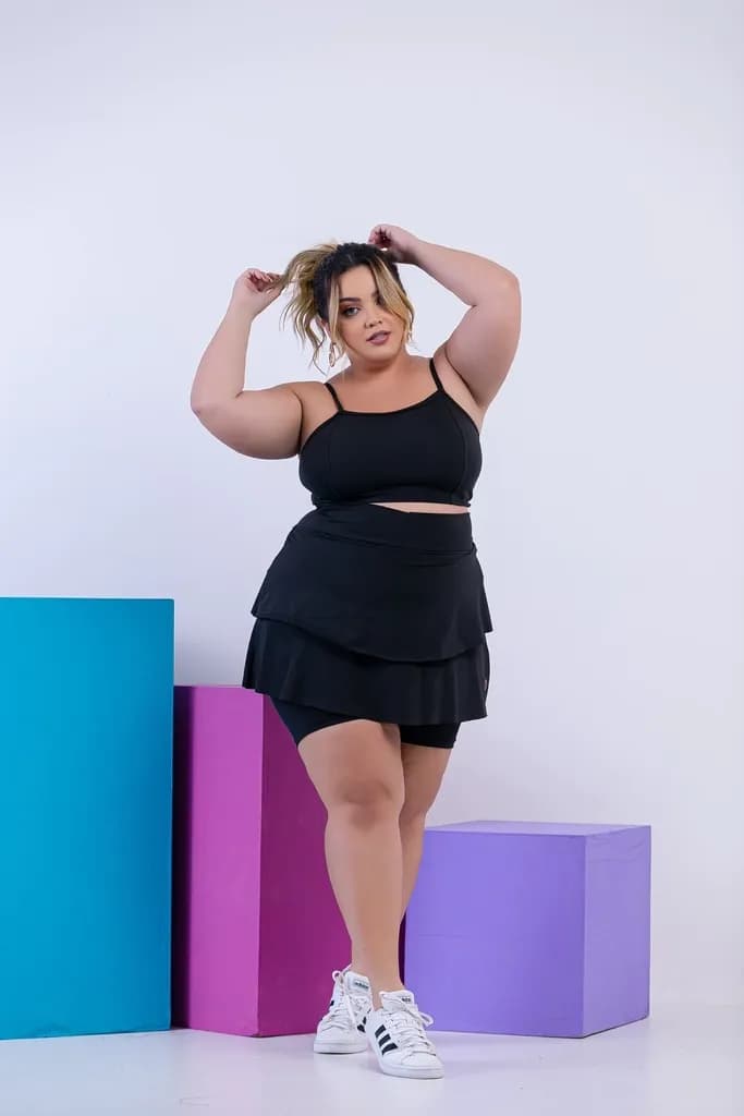 SHORT   SAIA - BABADO PLUS SIZE